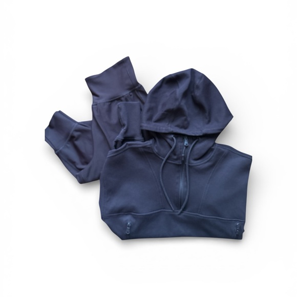 OLD NAVY Set Activewear XS Dark Sepia Sweatshirt + Joggers Pre-loved - Picture 11 of 11